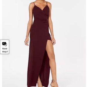 Maroon red prom dress